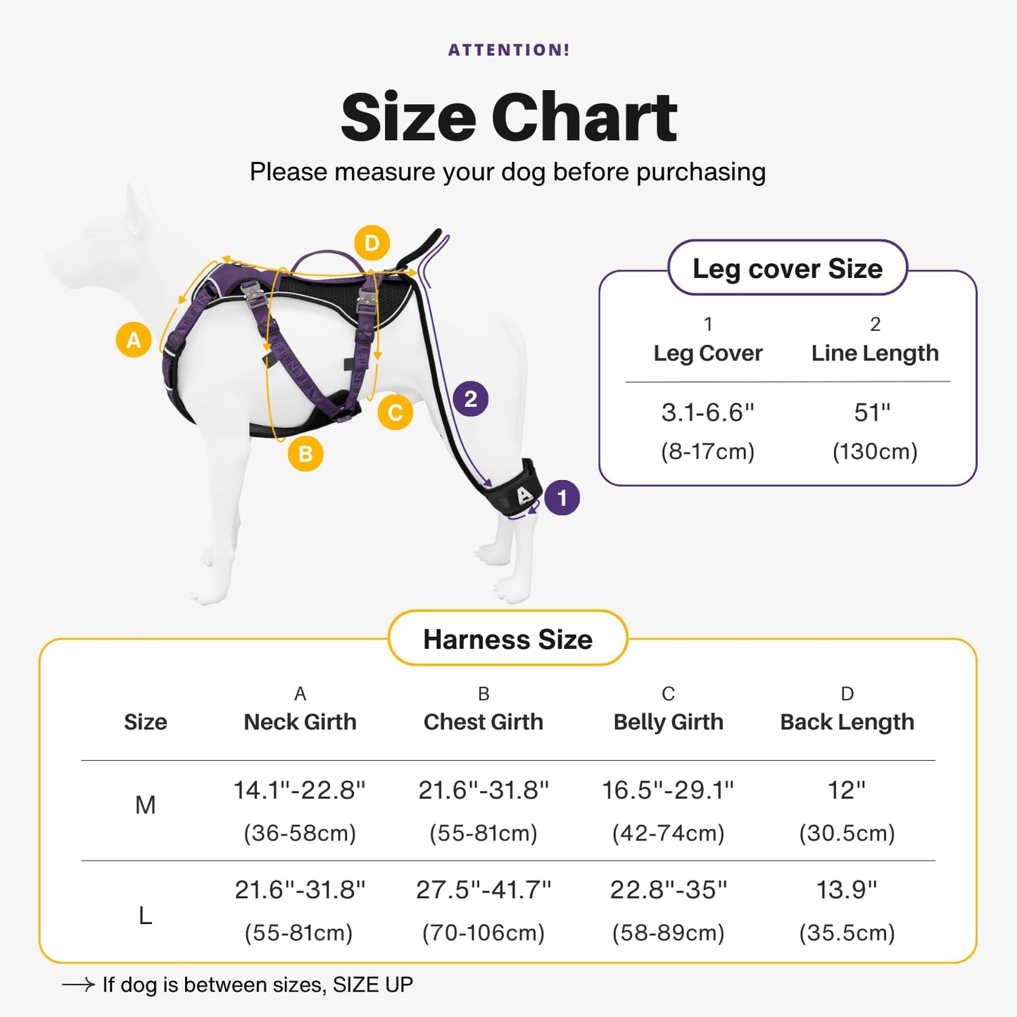 Attention Dog Harness with Leg Cover