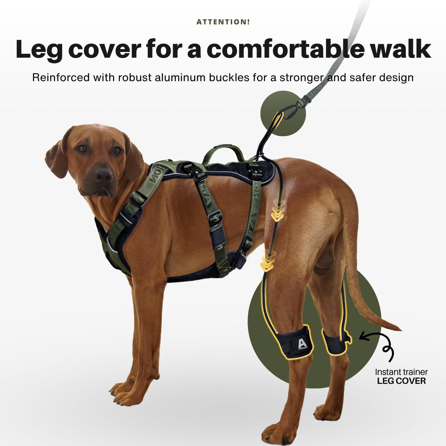 Attention Dog Harness with Leg Cover